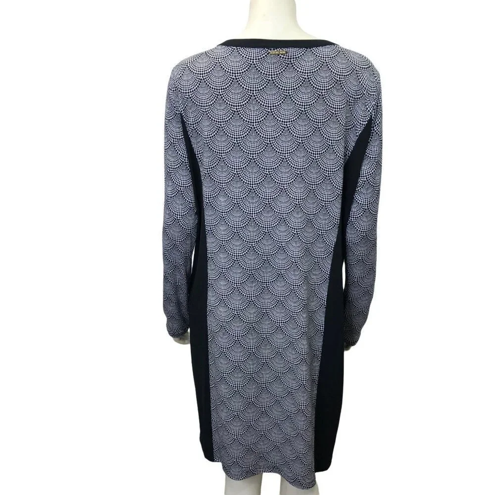 MICHAEL KORS LONG SLEEVE JERSEY‎ SHIFT DRESS SZ LG